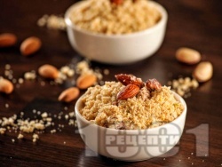 Панджири - варено жито с пудра захар, канела и смлени бадеми - снимка на рецептата